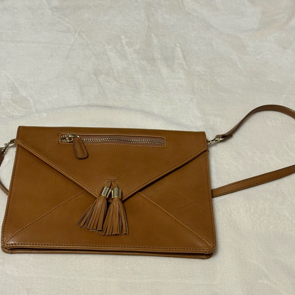 Brown Leather Claudie Pierlot Crossbody Bag